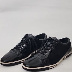 Zanzara Rory Black Leather Sneakers Size 12